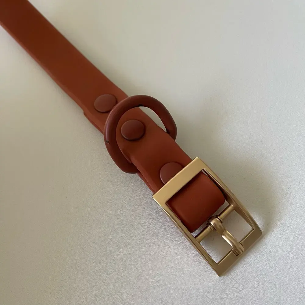 Lucy & Co Terracotta Red PVC Everyday Collar (S)